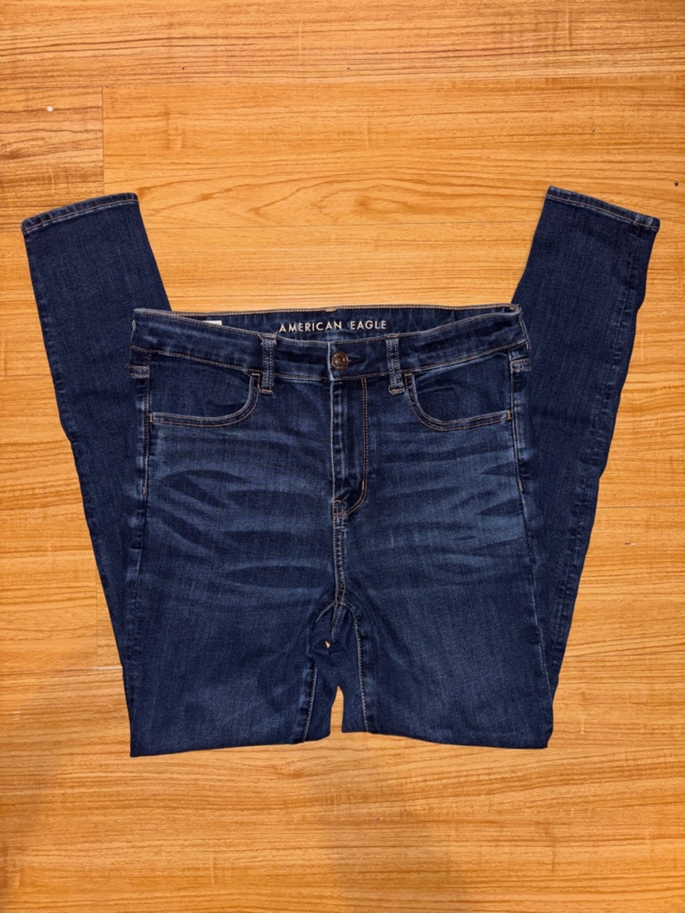 American Eagle Outfitters Dark Blue Women's High Rise Jegging Size 12 Long